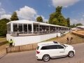 Event Structures Hospitality Goodwood Festival of Speed raised on scaffold with curved end